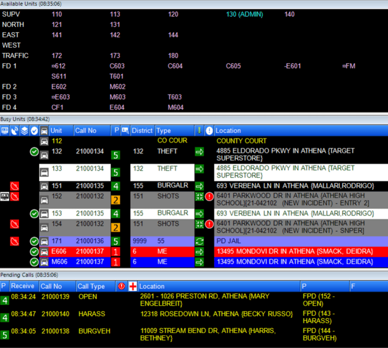 Athena CAD Software Status Monitor